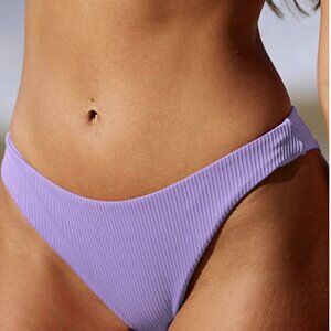 BERLOOK Purple Solid Low Waisted bottom ONLY 58